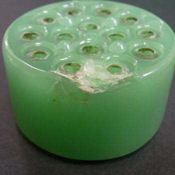 Jobling #2077 Art Deco Uranium Jade Green Glass Bowl