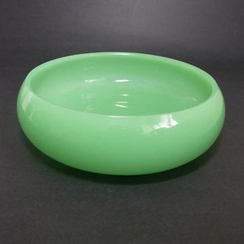 Jobling #1054.5 Art Deco Uranium Jade Green Glass Bowl