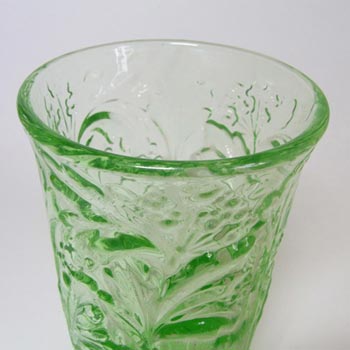 Jobling #11800 1930's Green Art Deco Glass Celery Vase