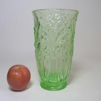 Jobling #11800 1930's Green Art Deco Glass Celery Vase