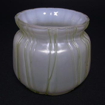 Art Nouveau 1900s Iridescent "Veined" Glass Antique Vase