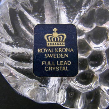 Royal Krona Swedish Glass Knife Rests - Labelled + Boxed