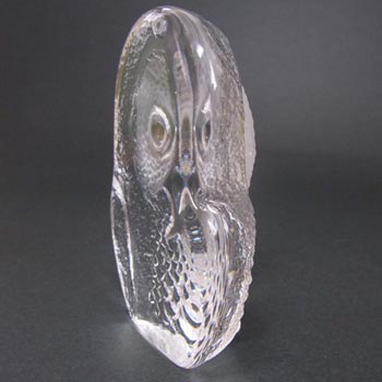 Mats Jonasson / Royal Krona #3056 Glass Owl Paperweight - Signed
