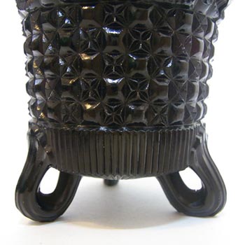 Sowerby #1154½ Antique Victorian Black Milk Glass Spill Vase - Marked