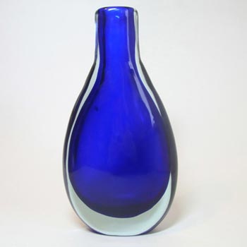 Large 1950's/60's Murano/Sommerso Blue Glass Vase