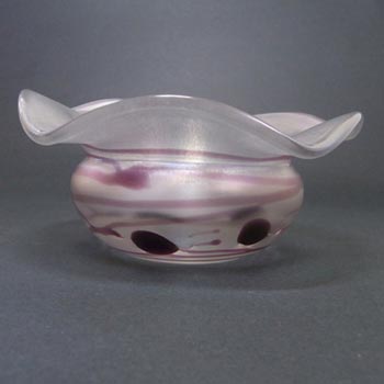 Poschinger Art Nouveau Glass Purple Spots 'Fleur' Vase