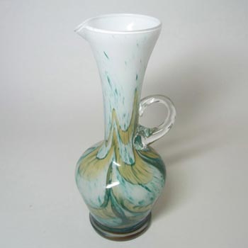 V.B. Opaline Florence Italian Empoli Marbled Glass Vase