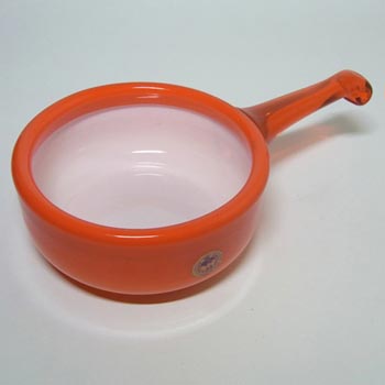 Holmegaard Palet Orange Cased Glass 'Herring' Bowl by Michael Mang