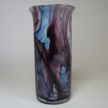 Phoenician Maltese Purple + Blue Glass Vase - Signed