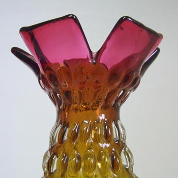 Prachen Czech Amber Glass Vase - Frantisek Koudelka