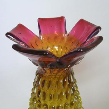 Prachen Czech Amber Glass Vase - Frantisek Koudelka