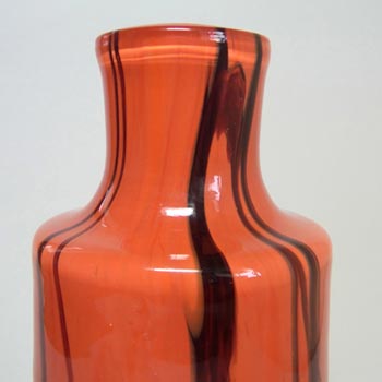 Prachen 70s Red Glass 'Flora' Vase - Frantisek Koudelka
