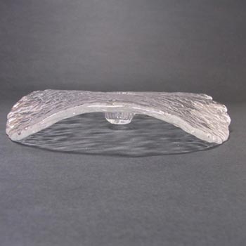 Pukeberg Textured Glass Candlestick Holder - Labelled
