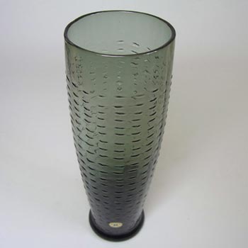Reijmyre Swedish Smoky Textured Glass Vase - Labelled