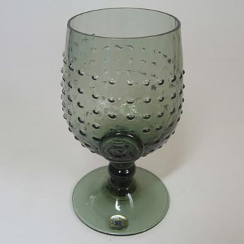 Reijmyre Swedish Smoky Textured Glass Goblet - Boxed
