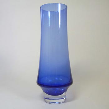 Riihimaki #1374 Riihimaen Lasi Oy Finnish Blue Glass Vase