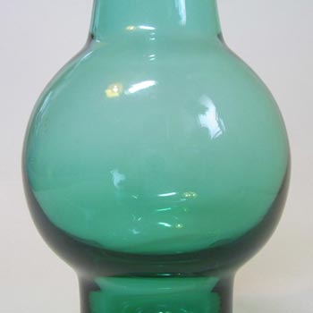 Riihimaki #1371 Riihimaen Lasi Oy Green Glass Vase