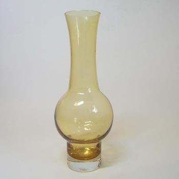Riihimaki #1371 Riihimaen Lasi Oy Amber Glass Vase