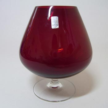 Ryd 1970's Scandinavian Red Vase/Brandy Glass - Labelled