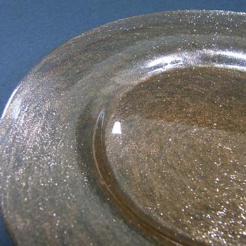 Salviati Copper Aventurine Murano Glass Plate / Dish