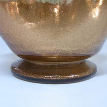 Salviati Murano Copper Aventurine Glass Finger Bowl