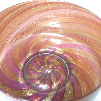 Salviati Copper Aventurine Glass Finger Bowl