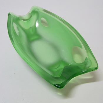 Sasaki Japanese Green Cased Glass Bowl/Ashtray