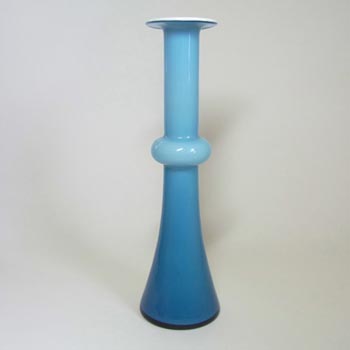 Holmegaard Carnaby Blue Glass 12.25" Vase by Christer Holmgren