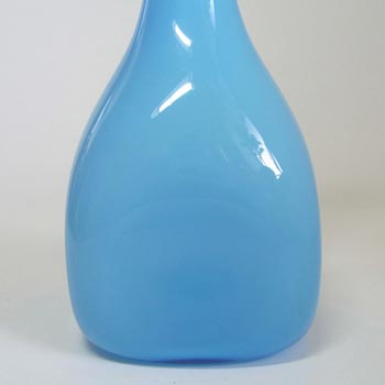 Ekenas Glasbruk Swedish Blue Cased Glass 9.5" Vase