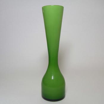 Scandinavian/Italian Retro Green Cased Glass Vase