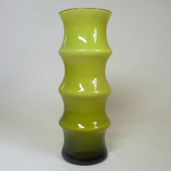 Scandinavian / Swedish Retro Green Cased Glass Vase