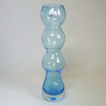 Schott Zwiesel German Large Blue Cased Glass Vase