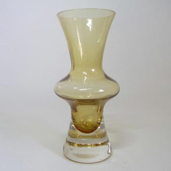 Sea Glasbruk/Kosta 1970's Swedish Amber Glass Vase