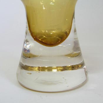 Sea Glasbruk/Kosta 1970's Swedish Amber Glass Vase