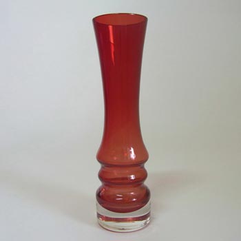 Sea Glasbruk/Kosta 1970's Swedish Red Glass Vase