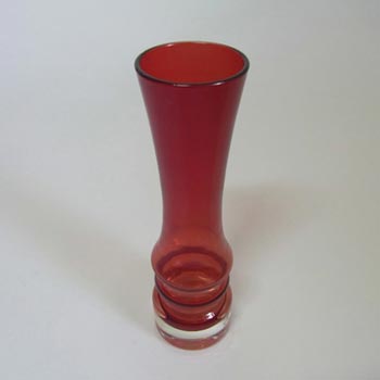 Sea Glasbruk/Kosta 1970's Swedish Red Glass Vase