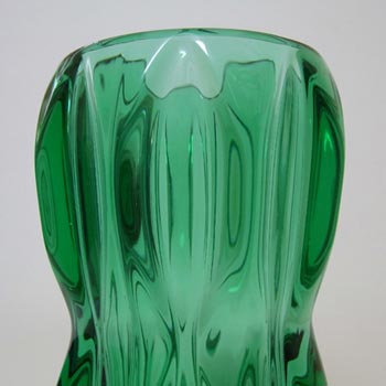 Rosice Sklo Union Green Glass Vase by Jan Schmid #1032