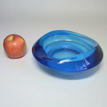 Sklo Union Rosice Blue Glass Bowl - Rudolf Jurnikl