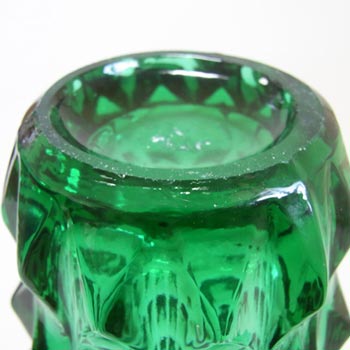 Rosice Sklo Union Green Glass Vase by Jiri Zejmon #1292