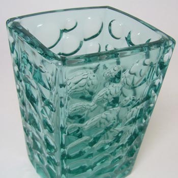 Rosice Sklo Union Turquoise Glass Vase Jiři Brabec 5122