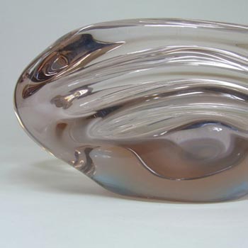 Skrdlovice #5449 Czech Pink & Blue Glass Bowl by Jan Broz