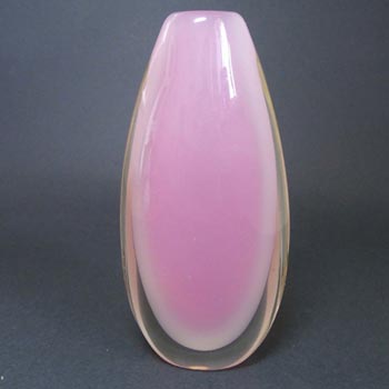 Murano/Venetian Opalescent Pink Sommerso Glass Vase