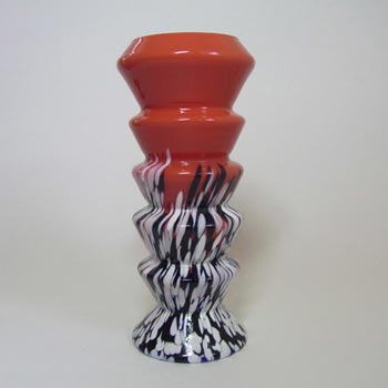 Kralik Czech/Bohemian Red Spatter Glass Vase