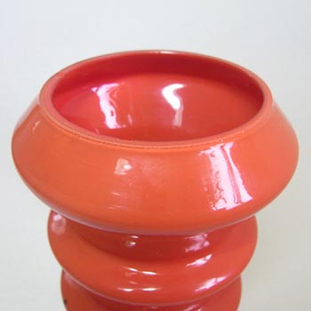 Ernst Steinwald / Franz Tomschick Czech Red Spatter Glass Vase