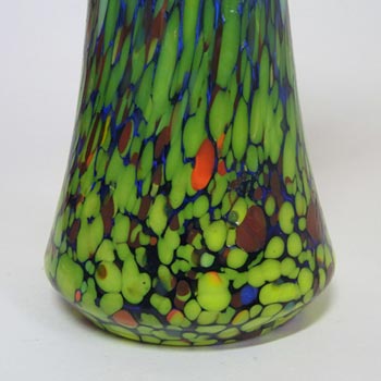 1930's Czech/Bohemian Spatter/Splatter Glass Vase