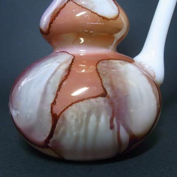 Stelvia Italian Peach/White Glass Vase/Jug