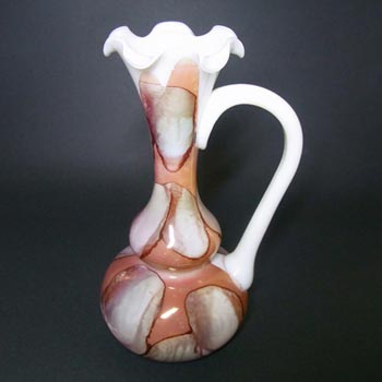 Stelvia Italian Peach/White Glass Vase/Jug