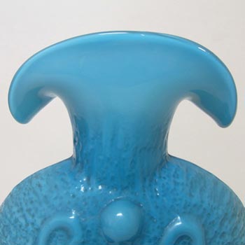 Stelvia Italian Blue Glass Antiqua Vase by Wayne Husted