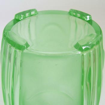 Stölzle #19682 Czech Art Deco 1930's Green Glass Celery Vase