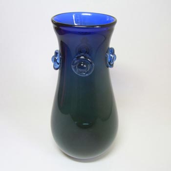 Svoboda Large Czech Blue + Green Glass Vase #0901/26